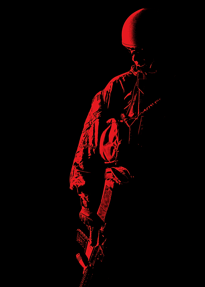 Red Soldier Silhouette