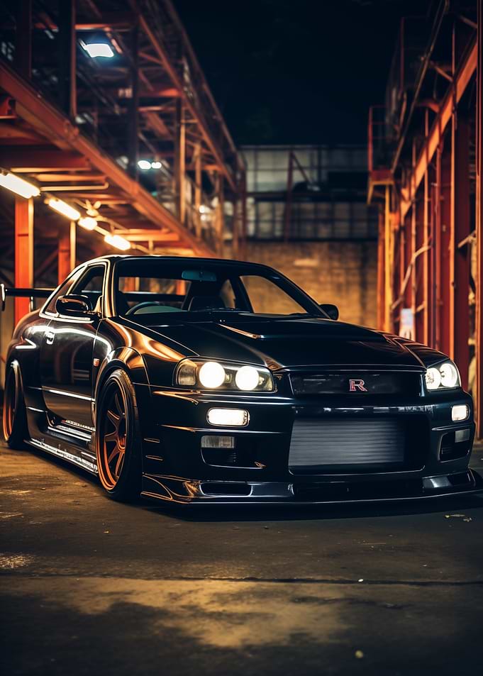 Black Nissan Skyline R34