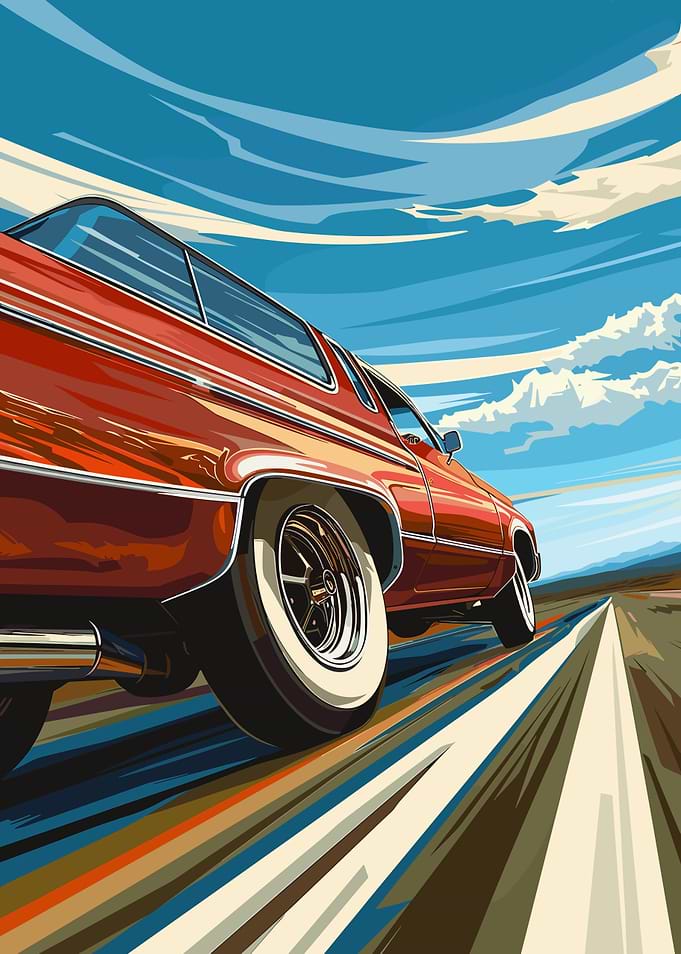 Classic Car on the Road
