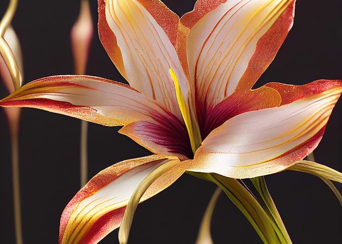 Orange and White Lily