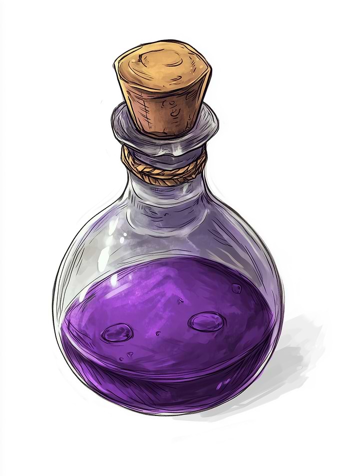 Purple Potion Bottle