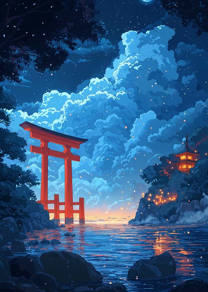 Japanese Night Scene