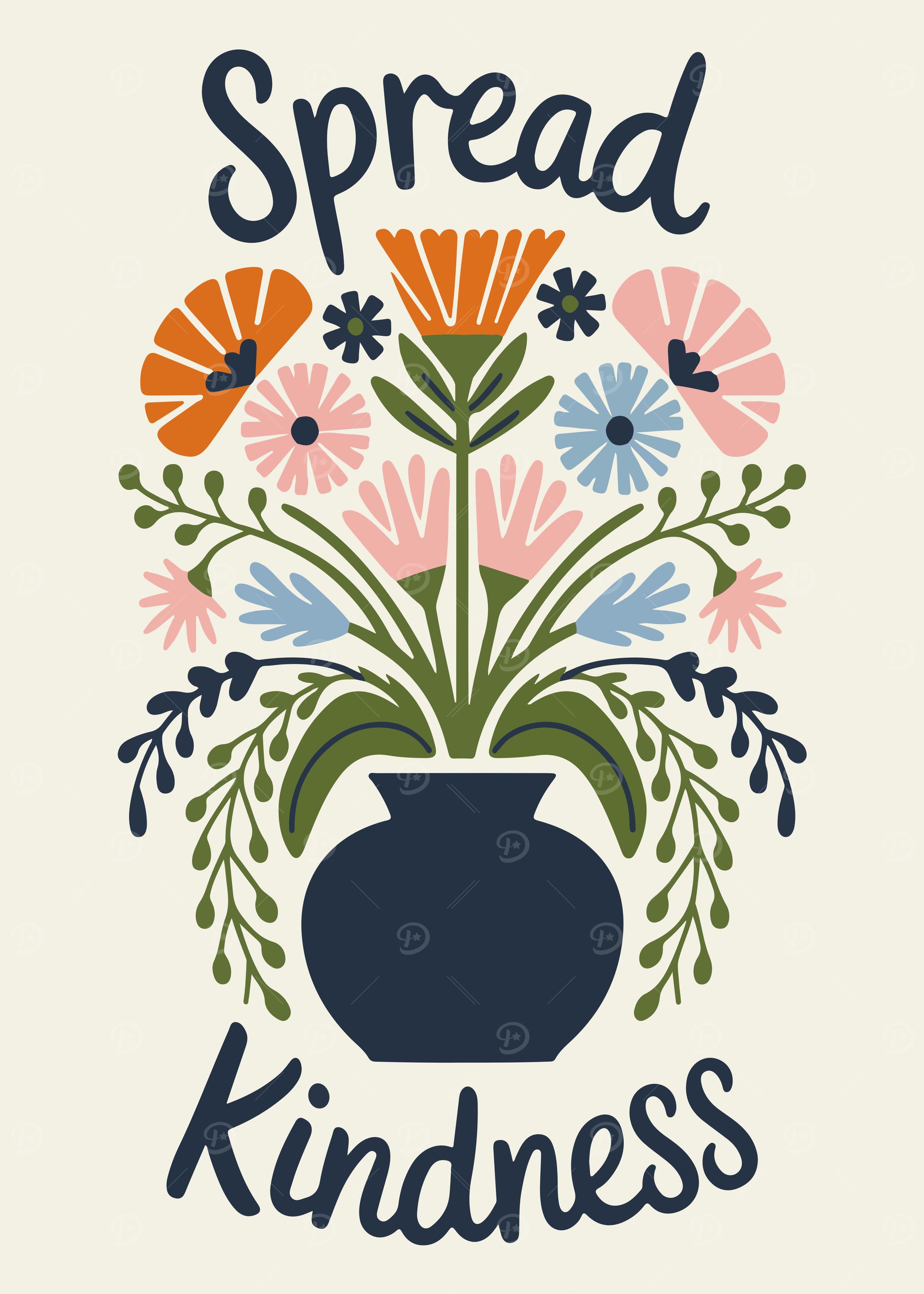 Inspirational Quote Floral Art