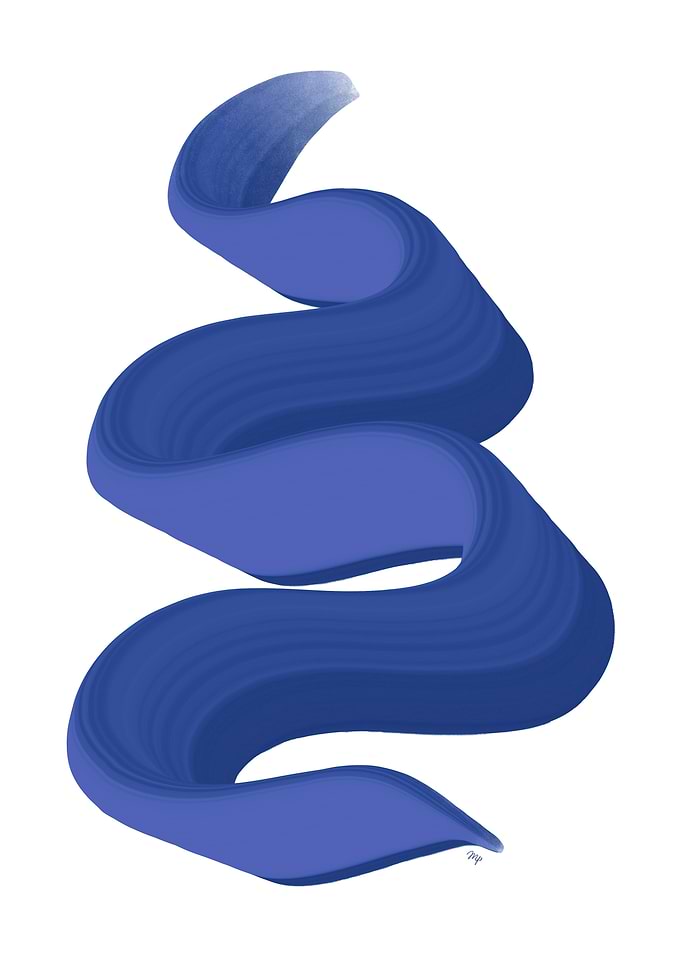 Abstract Blue Swirl