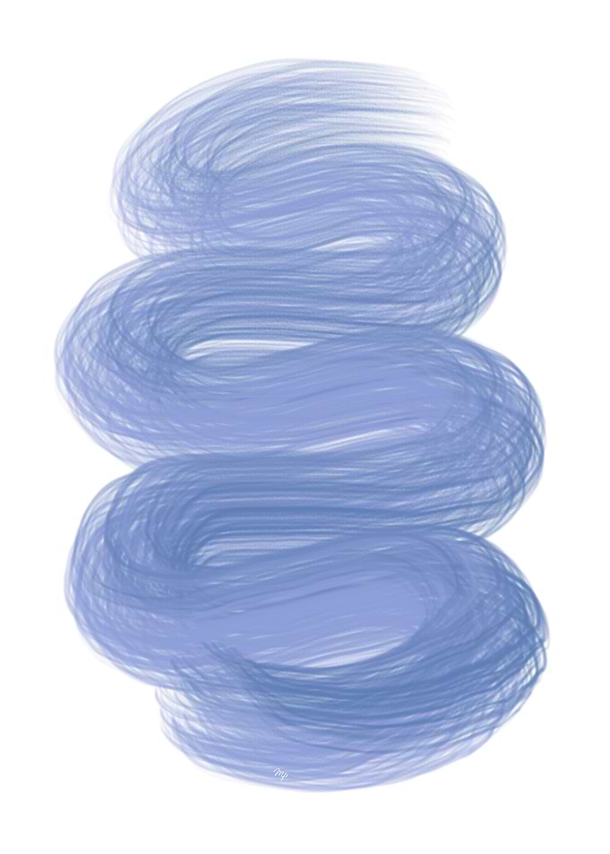 Abstract Blue Pencil Swirls