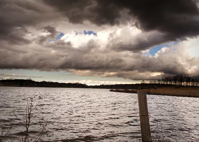 Stormy Lake Landscape