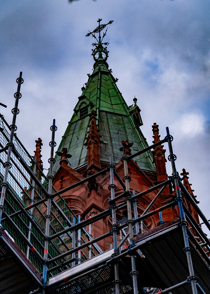 Church Spire Under Construction
