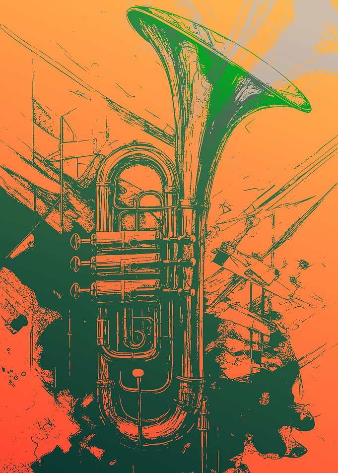 Jazz Instrument Illustration