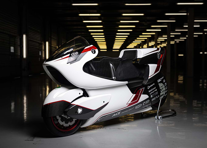 White Electric Motorcycle