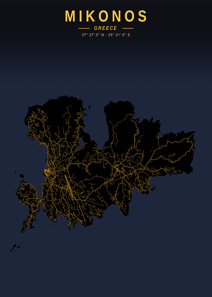 Mykonos Island Map