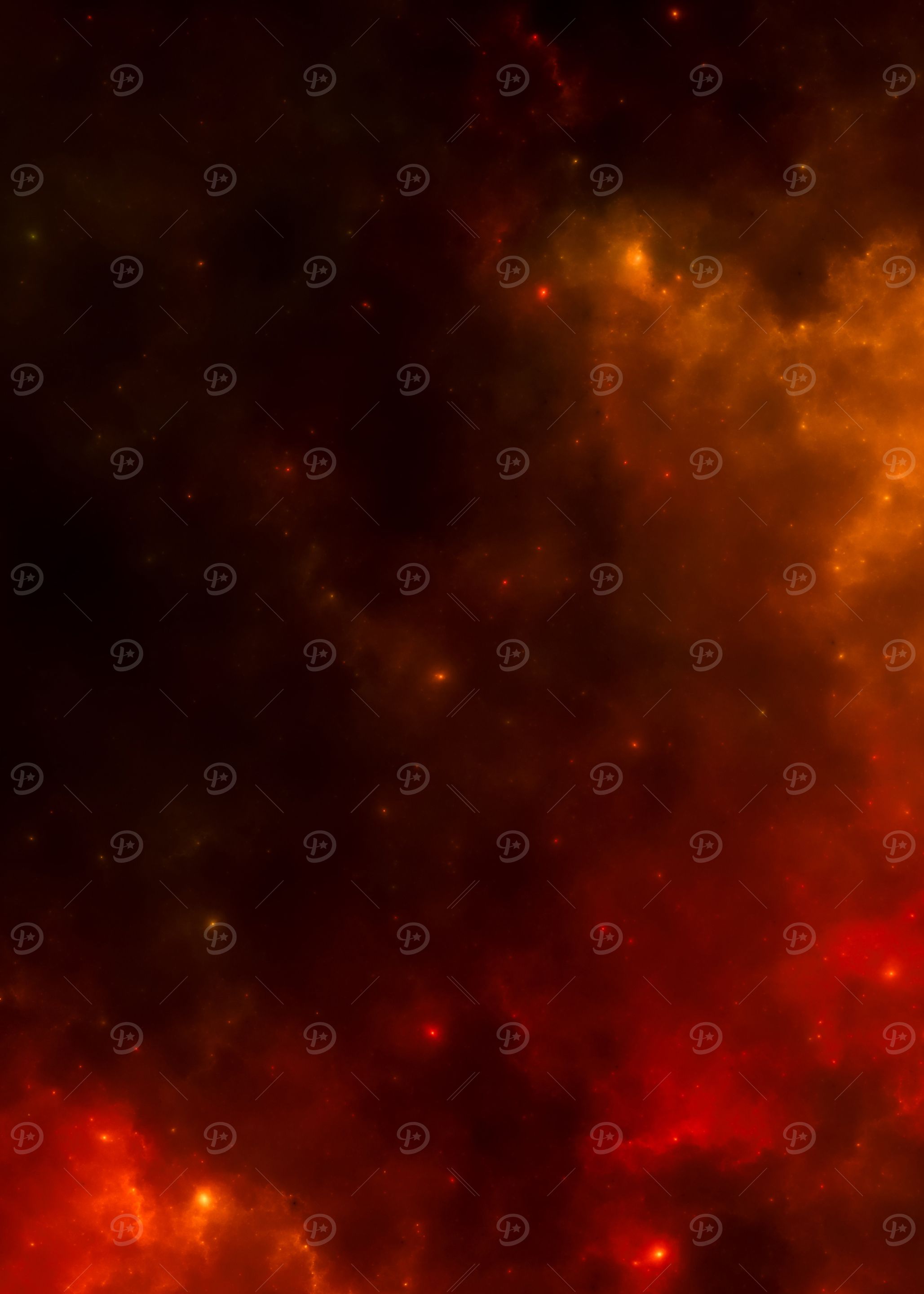 Cosmic Amber Galaxy Nebula