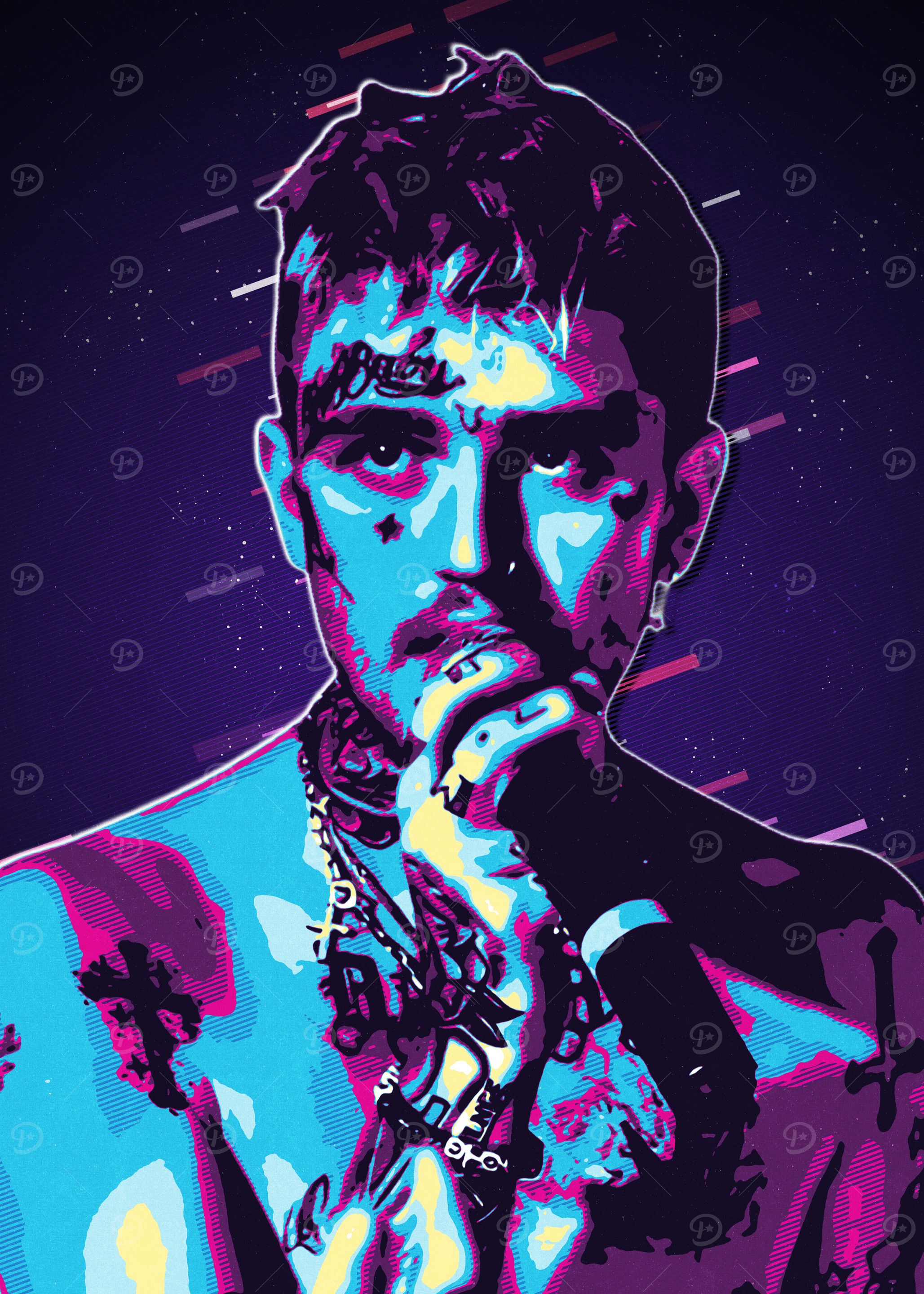 Lil Peep Retro Poster
