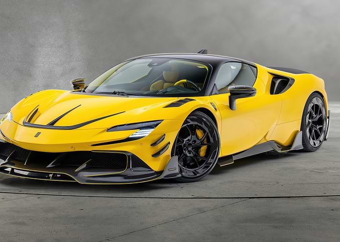 Yellow Ferrari SF90 Stradale