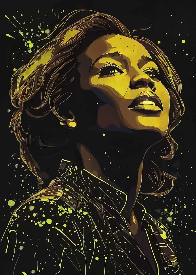 Whitney Houston in Yellow Light