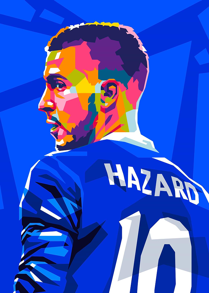 Hazard Soccer Pop Art