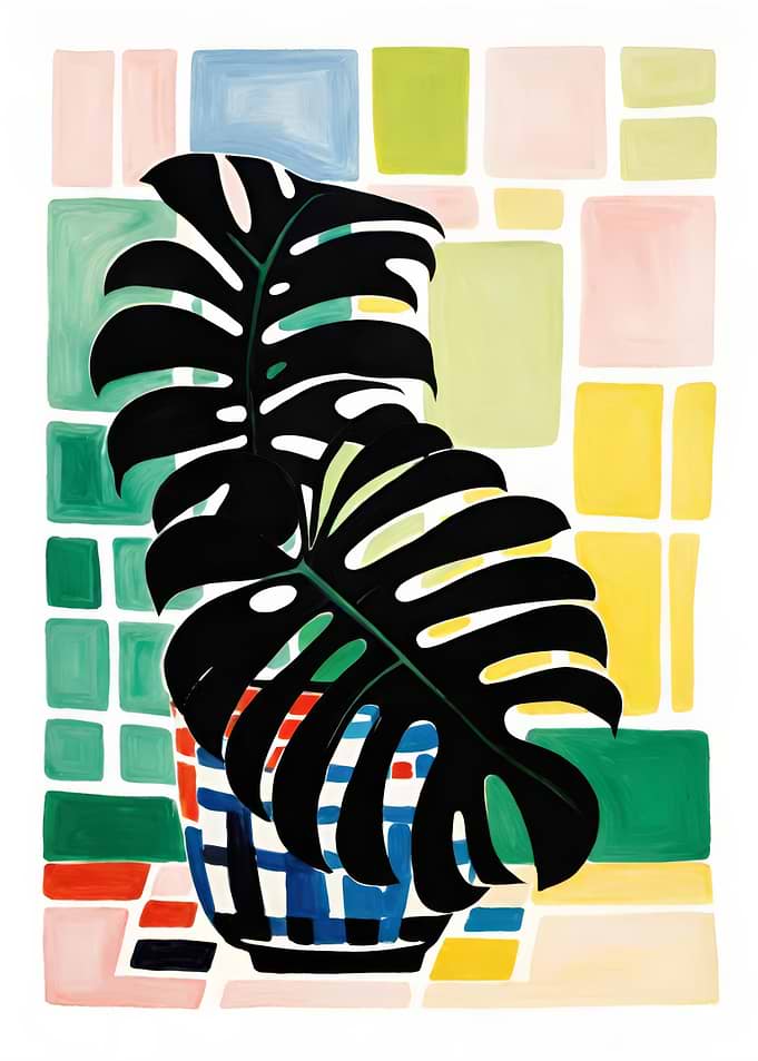 Monstera Leaf Painting