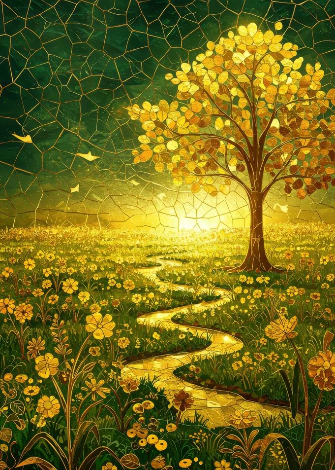 Golden Tree Emerald Garden