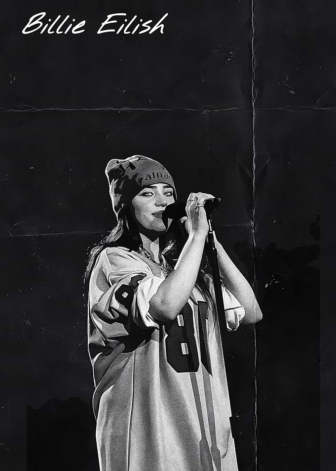 Billie Eilish Concert vintage poster