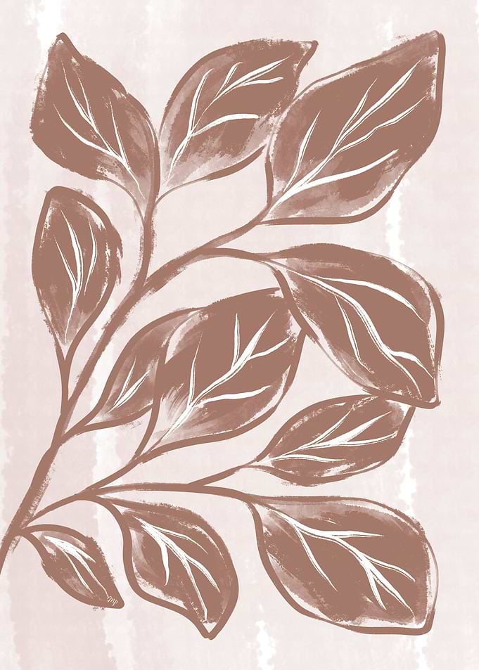 Mocha Brown Leaf Branch
