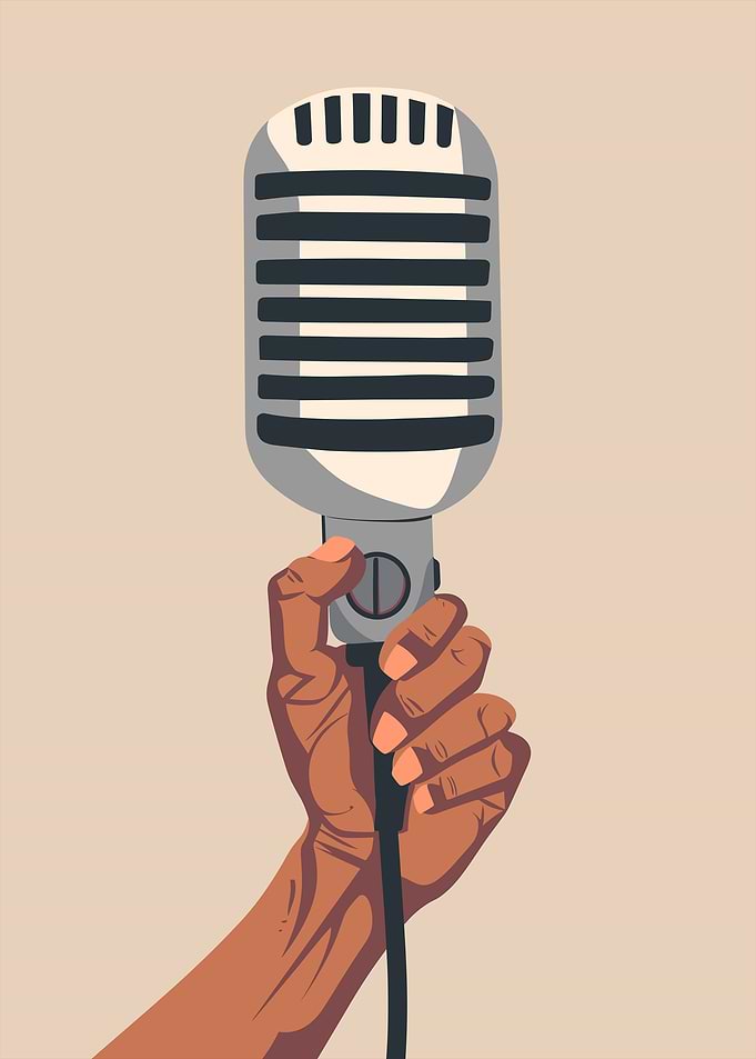 Vintage Microphone Illustration
