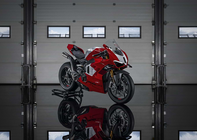 Red Ducati Motorcycle