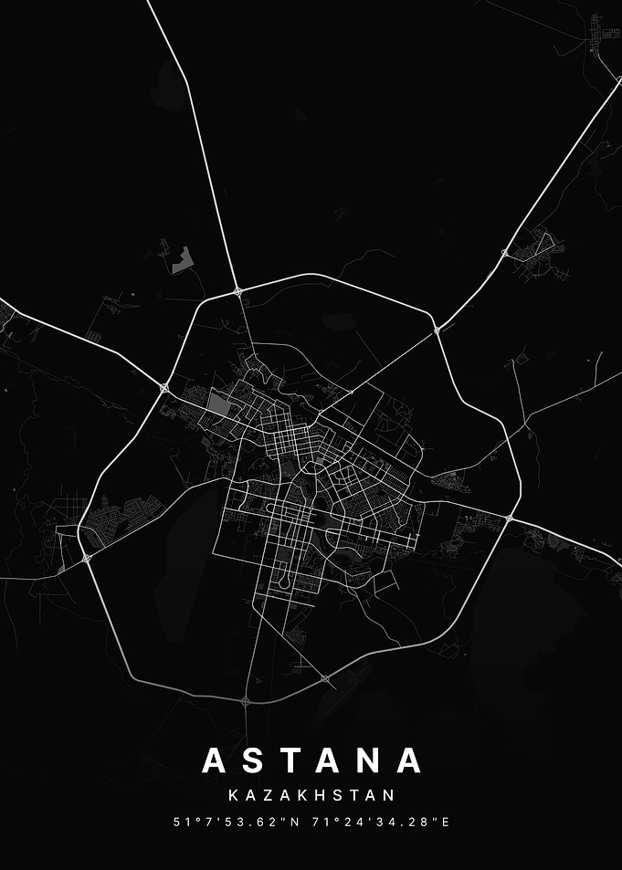 Astana Kazakhstan City Map