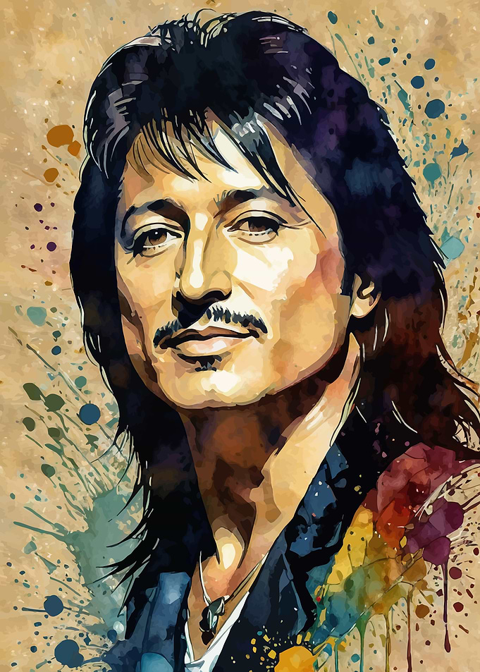 Steve Perry Watercolor Portrait