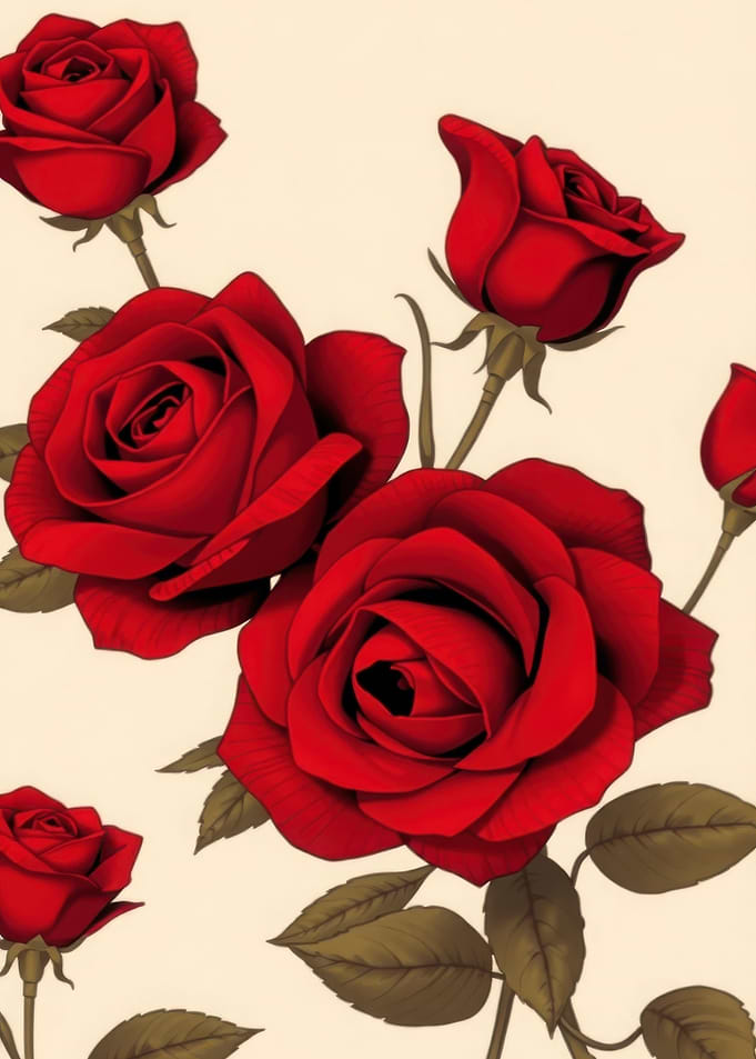 Red Roses Illustration