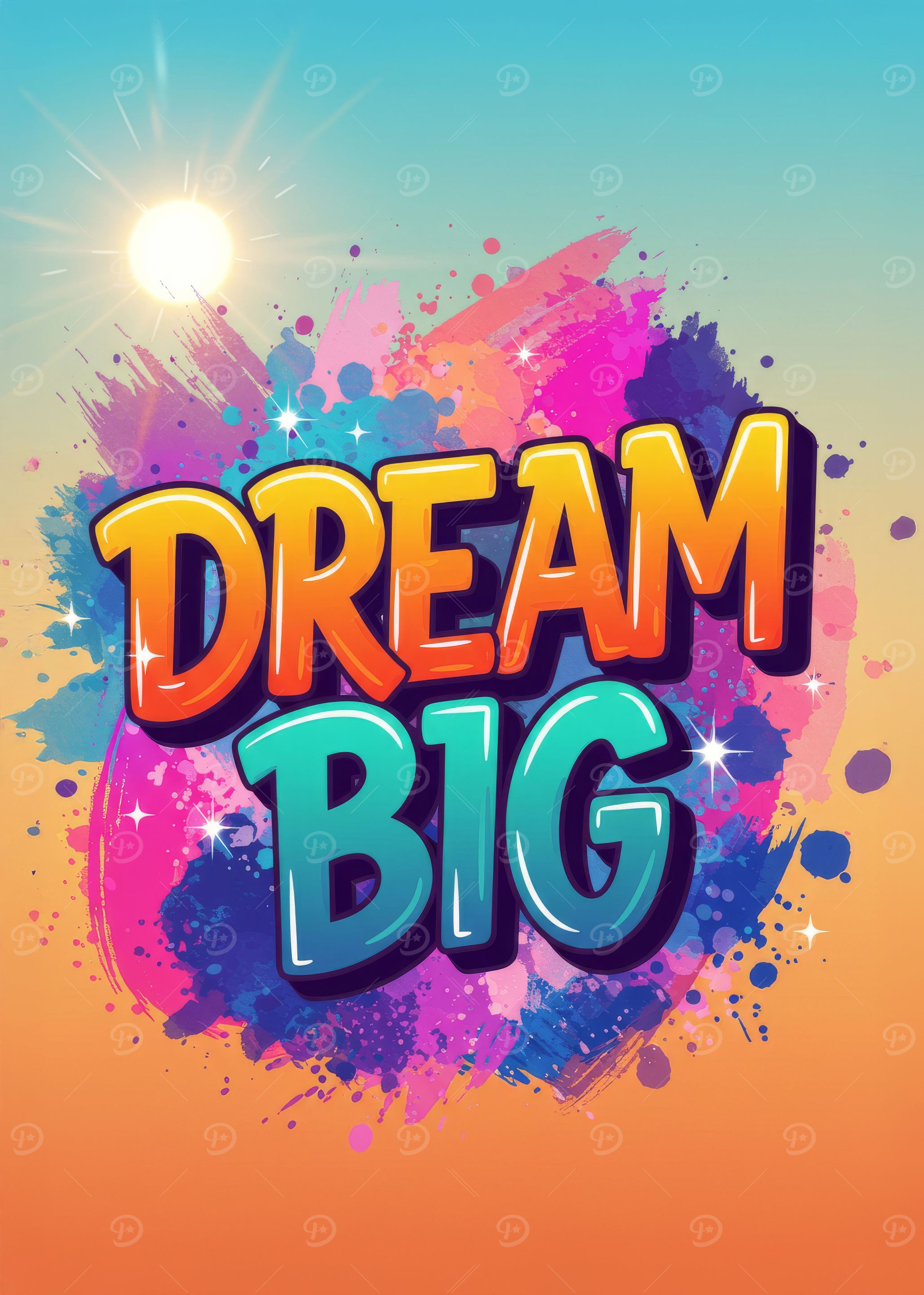Dream Big Motivational Art