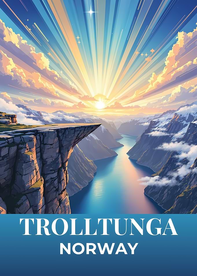 Serene Trolltunga Norway Sunrise