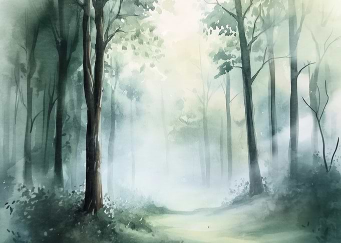 Misty Forest Path