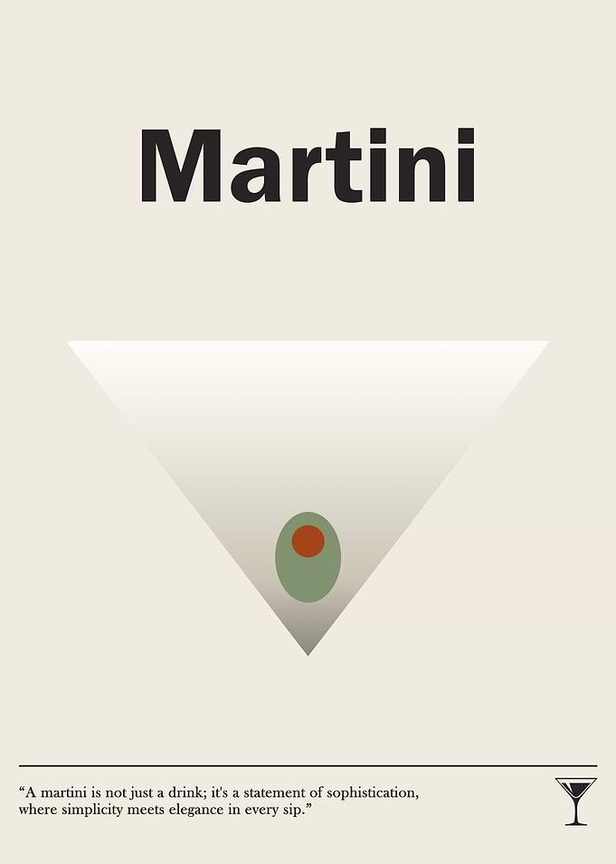 Martini Minimalistic Poster