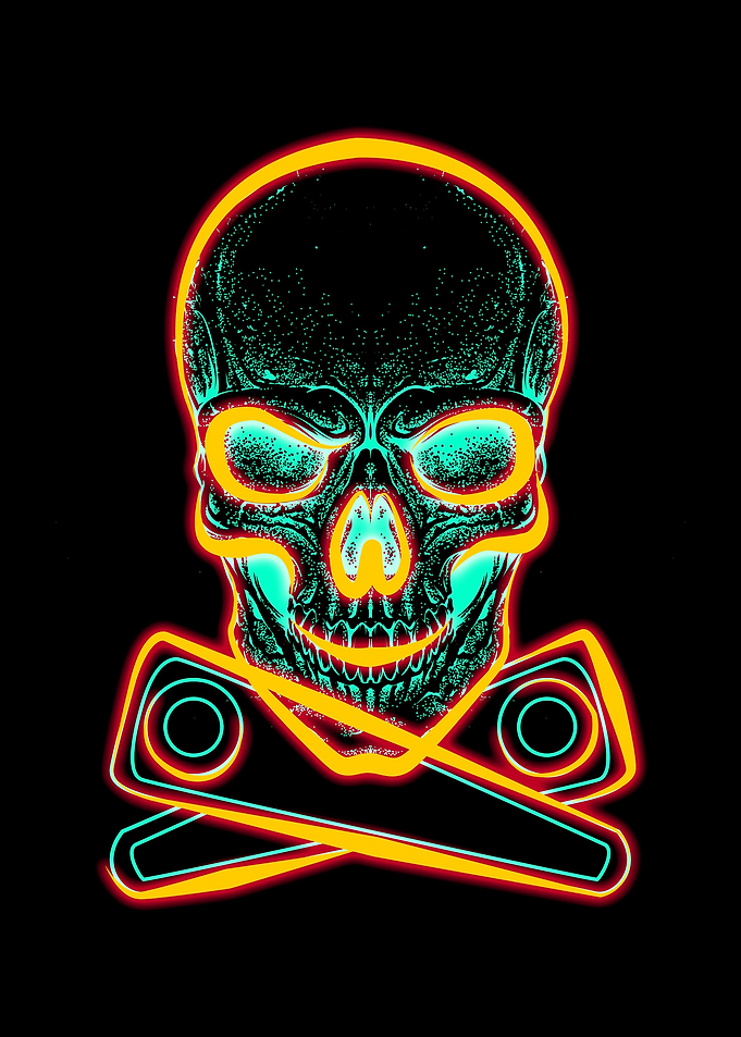 Pinball Skull Retro Game