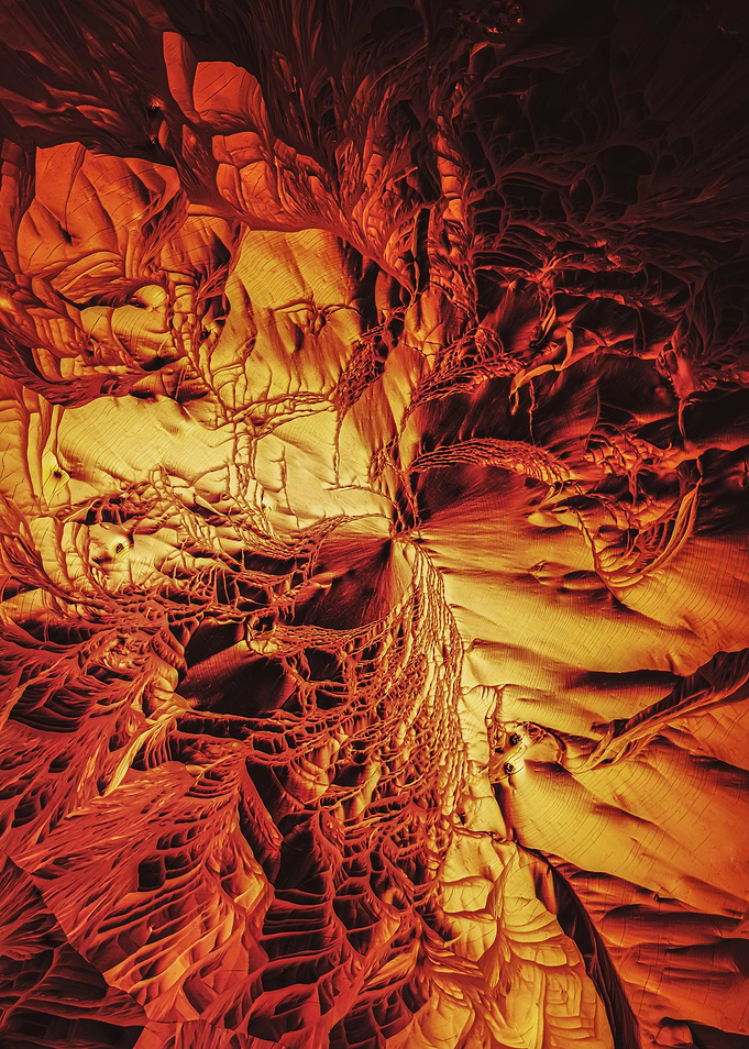 Abstract Orange and Red Fractal