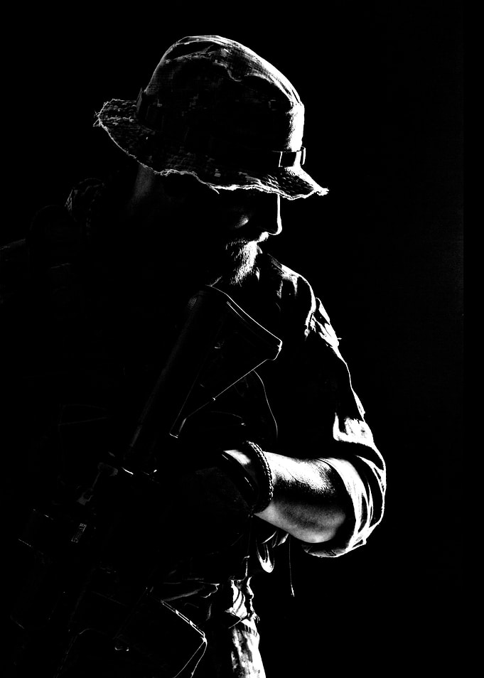 Silhouette of a Soldier