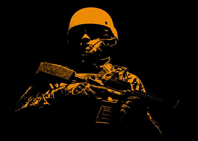 Silhouette of Soldier