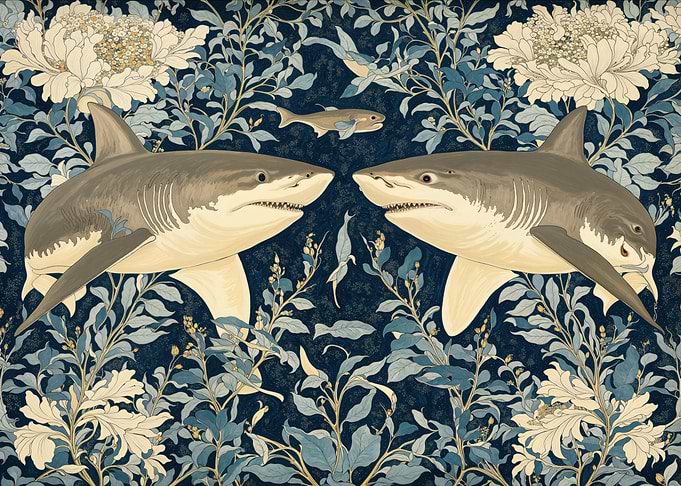 Sharks William Morris Botanical
