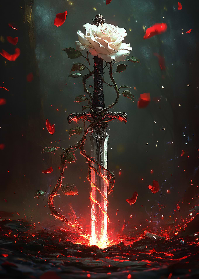 Sword and White Rose