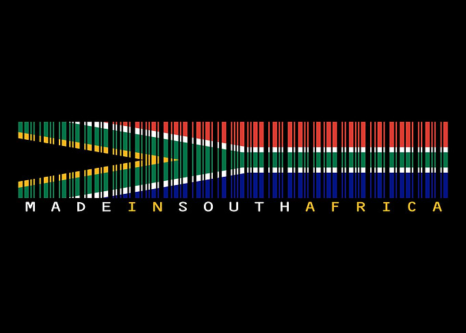 South Africa Barcode Flag