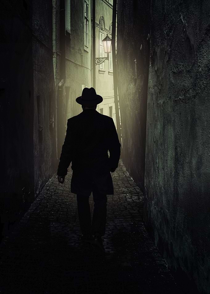 Mysterious Figure in Alley