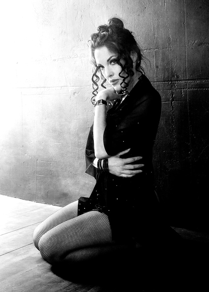 Woman in Black Dress