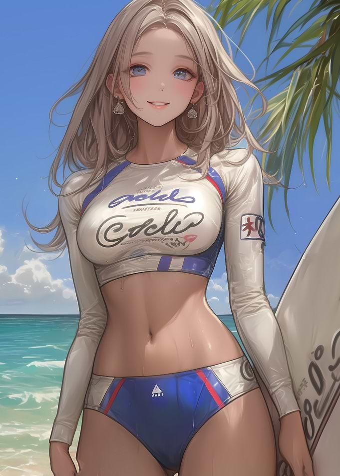 Anime Girl in Swimsuit