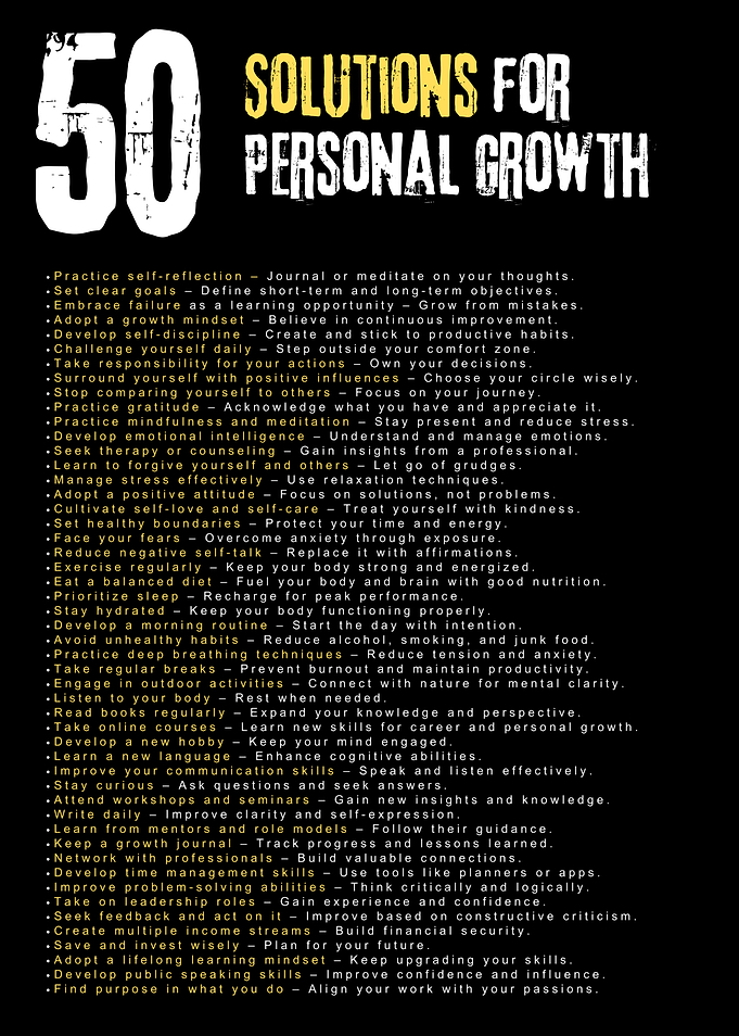 50 Solutions for Personal Growth