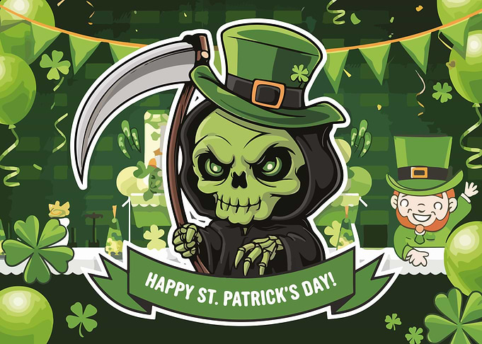 Grim Reaper St. Patrick's Day