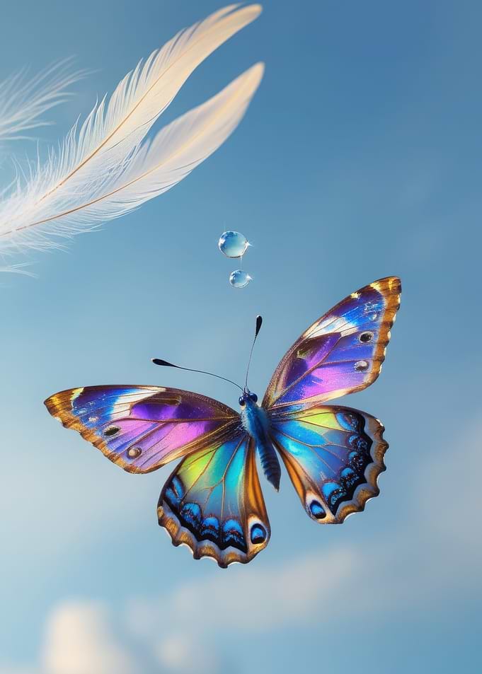 Butterfly and Feather