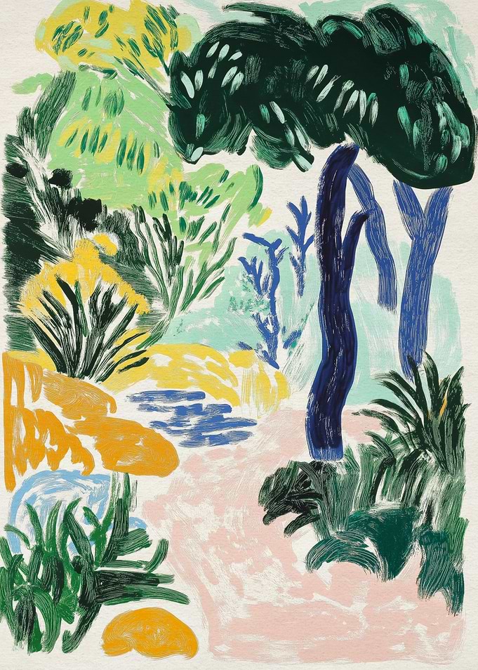 Abstract Forest Painting