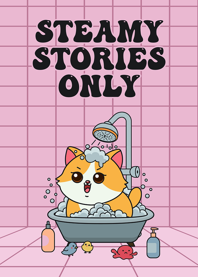 Steamy Cat Bath Poster