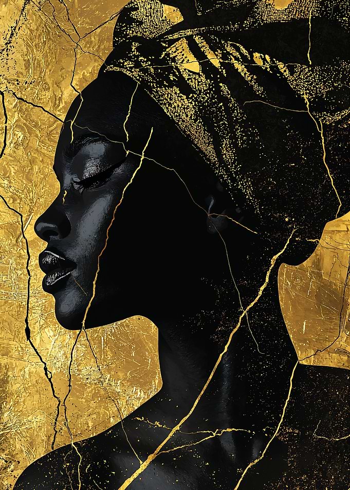 Black and Gold Portrait