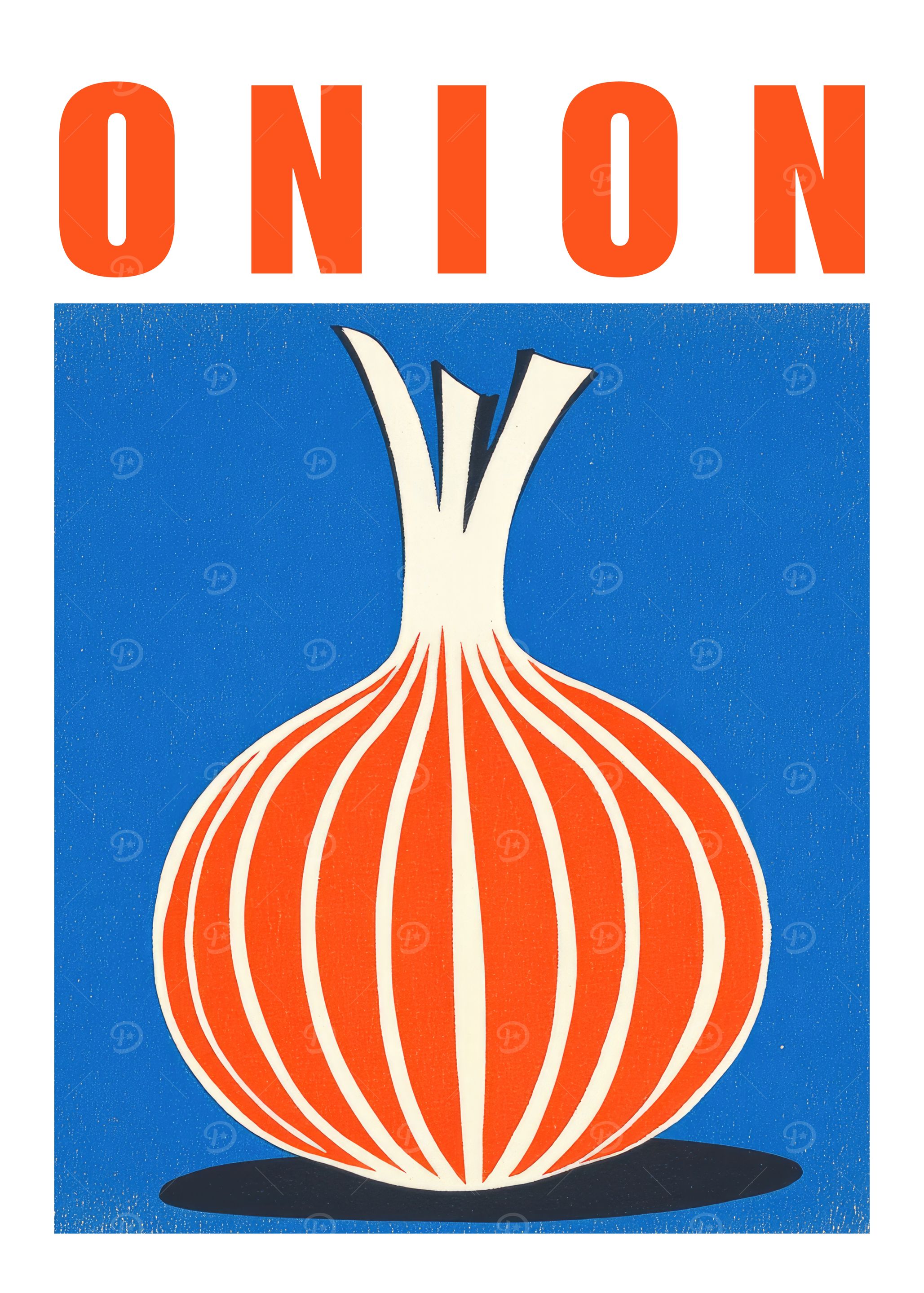 Onion Minimalist Kitchen Art Print