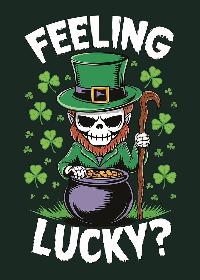 Leprechaun Skull Feeling Lucky